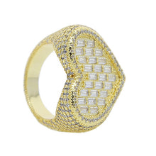 Load image into Gallery viewer, Iced Out Bling Heart Ring