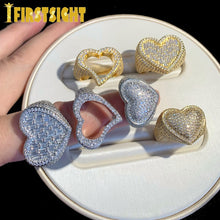 Load image into Gallery viewer, Iced Out Bling Heart Ring