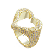 Load image into Gallery viewer, Iced Out Bling Heart Ring