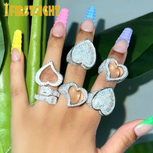 Load image into Gallery viewer, Iced Out Bling Heart Ring
