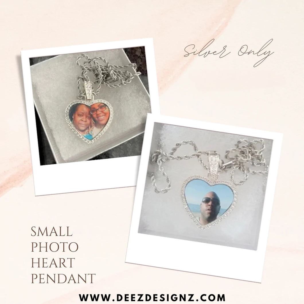 Small Heart Photo Pendant